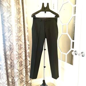 Calvin Klein Mens Straight Slim Fit Dark Gray Dress Pants 30x32